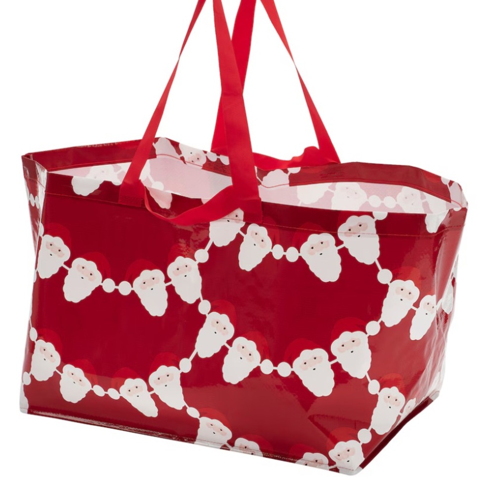 IKEA Shopping Bag Santa Limited Edition Vinterfint Large Tote Christmas Red New